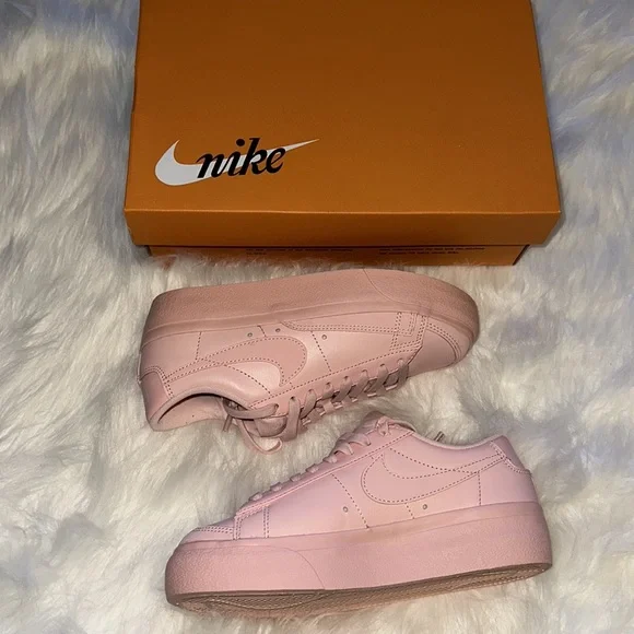 Nike Blazer Low Top Platform Sneakers Pink 5.5 - Picture 14 of 16